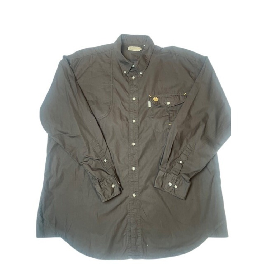 Beretta Button Down Men's Shirt Long Sleeve Vented Brown Hunting Outdoors XXL